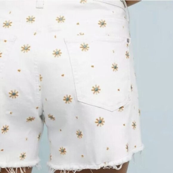 Anthropologie Pilcro Starburst Embroidered Denim Shorts Size 30 - Picture 2 of 4